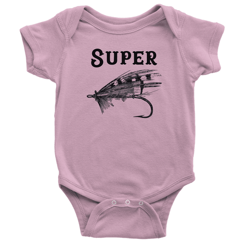 Image of Super Fly T-shirt Baby Bodysuit Pink NB