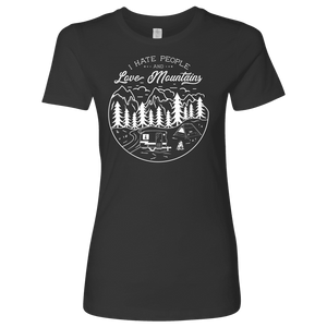 Hate Peeps, Love Mountains T-shirt Next Level Womens Shirt Heavy Metal S
