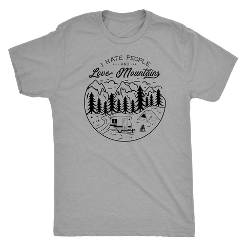 Image of Love The Mountains Mens T-shirt Next Level Mens Triblend Premium Heather S