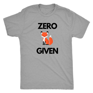 Zero Fox Given T-shirt Next Level Mens Triblend Premium Heather S
