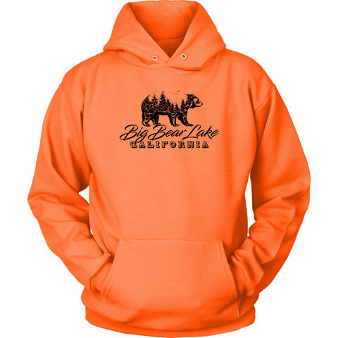 Image of Big Bear Lake California V.2, Hoodies and Long Sleeve T-shirt Unisex Hoodie Neon Orange S