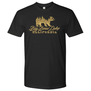 Big Bear Lake California V.2, Mens, Gold T-shirt Next Level Mens Shirt Black S