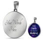 Loves me at my Darkest Color Circle Necklace Jewelry Luxury Necklace (Silver) Yes