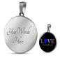 Love Never Fails, Police | Circle Necklace Jewelry Luxury Necklace (Silver) Yes