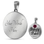 Beauty From Ashes White Circle Necklace Jewelry Luxury Necklace (Silver) Yes