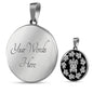 Peaceful Tribal Turtles Black Background Jewelry Luxury Necklace (Silver) Yes