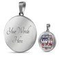 Sacrifice, Serve, Sailor(silver) | Circle Necklace Jewelry Luxury Necklace (Silver) Yes