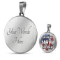 Sacrifice, Serve, Soldier(silver) | Circle Necklace Jewelry Luxury Necklace (Silver) Yes