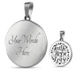 Faith, Hope, Love. White Background Jewelry Luxury Necklace (Silver) Yes