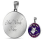 Let the Sea Set You Free Clear Background Jewelry Luxury Necklace (Silver) Yes