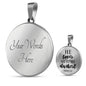 Loves me at my Darkest Circle Necklace Jewelry Luxury Necklace (Silver) Yes