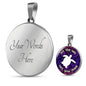 Let the Sea Set You Free White Background Jewelry Luxury Necklace (Silver) Yes