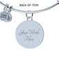 Let The Sea Set You Free, Clear Background Circle Bangle Jewelry Luxury Bangle (Silver) Yes