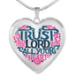 Trust in the Lord Clear Jewelry Luxury Necklace (Silver) No