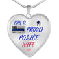 Proud Police Wife Jewelry Luxury Necklace (Silver) No