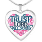 Trust in the Lord White Jewelry Luxury Necklace (Silver) No