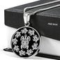 Peaceful Tribal Turtles Black Background Jewelry