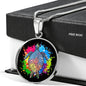 Lively Color Splash Turtle with Black Background Jewelry