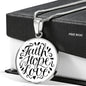 Faith, Hope, Love. White Background Jewelry