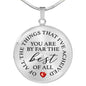 You Are Best Of All | Circle Necklace Jewelry Luxury Necklace (Silver) No