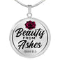 Beauty From Ashes White Circle Necklace Jewelry Luxury Necklace (Silver) No