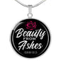 Beauty From Ashes Black Circle Necklace Jewelry Luxury Necklace (Silver) No
