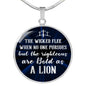 Be Bold As A Lion | Circle Necklace Jewelry Luxury Necklace (Silver) No