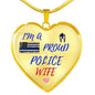 Proud Police Wife Jewelry Luxury Necklace (Gold) No