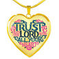 Trust in the Lord Clear Jewelry Luxury Necklace (Gold) No