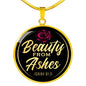 Beauty From Ashes Black Circle Necklace Jewelry Luxury Necklace (Gold) No