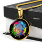 Lively Color Splash Turtle with Black Background Jewelry