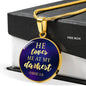 Loves me at my Darkest Color Circle Necklace Jewelry