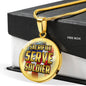 Sacrifice, Serve, Soldier(gold) | Circle Necklace Jewelry