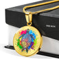 Lively Color Splash Turtle with Clear Background Jewelry