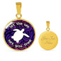 Let the Sea Set You Free White Background Jewelry Luxury Necklace (Gold) Yes