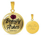 Beauty From Ashes White Circle Necklace Jewelry Luxury Necklace (Gold) Yes