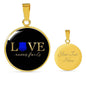 Love Never Fails, Police | Circle Necklace Jewelry Luxury Necklace (Gold) Yes