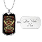 Don't Mess with my Daughter Dog Tag Jewelry Military Chain (Silver) Yes