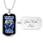 Gun Control, Never Say I Missed Dog Tag Jewelry Military Chain (Silver) Yes
