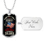 Send Me, American Soldier Dog Tag Jewelry Military Chain (Silver) Yes