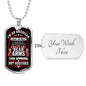 Right To Bear Arms, V3 Dog Tag Jewelry Military Chain (Silver) Yes