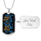 No Luck All Skill Dog Tag Jewelry Military Chain (Silver) Yes