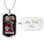 Guns Give Freedom Dog Tag Jewelry Military Chain (Silver) Yes