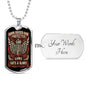 Protected by God and Guns Dog Tag Jewelry Military Chain (Silver) Yes