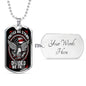 United We Stand Divided We Fall Dog Tag Jewelry Military Chain (Silver) Yes