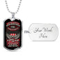 Defend the Constitution From All Enemies Dog Tag Jewelry Military Chain (Silver) Yes