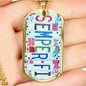 Semper Fi Dog Tag in Stylish License Plate Art Jewelry