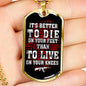 Die On Your Feet Dog Tag Jewelry