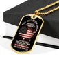 NEver Run Dog Tag Jewelry