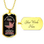 NEver Run Dog Tag Jewelry Military Chain (Gold) Yes